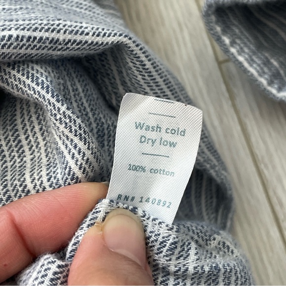 Marine Layer Shirt classic selvage long sleeve button up mens Blue medium preppy - Picture 6 of 8